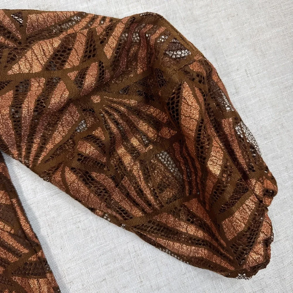 NEW Anthropologie Eva Franco Shine Womens SZ‎ S $180. Blouse Lace Boho Deco